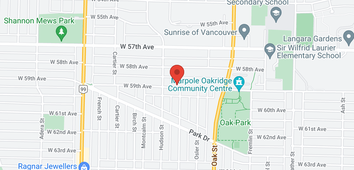 map of 1239 W 59TH AVENUE